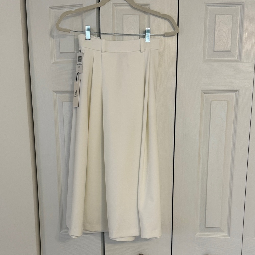Aritzia Elegant White A-Line Skirt